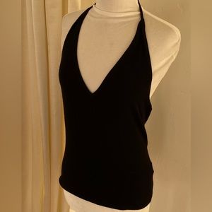 Sexy backless halter sweater size M